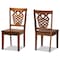 Baxton Studio Gervais Modern and Contemporary Transitional Walnut Brown Finished Wood 2-Piece Dining Chair Set 178-11383-Zoro - alternate 1
